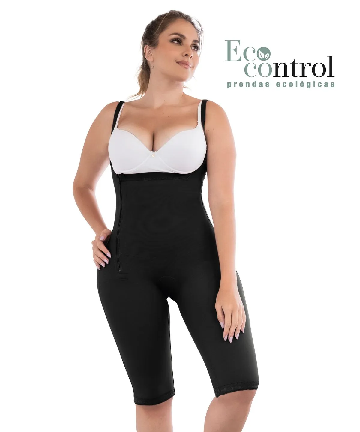 Post-surgical knee brace with lumbar support and high compression